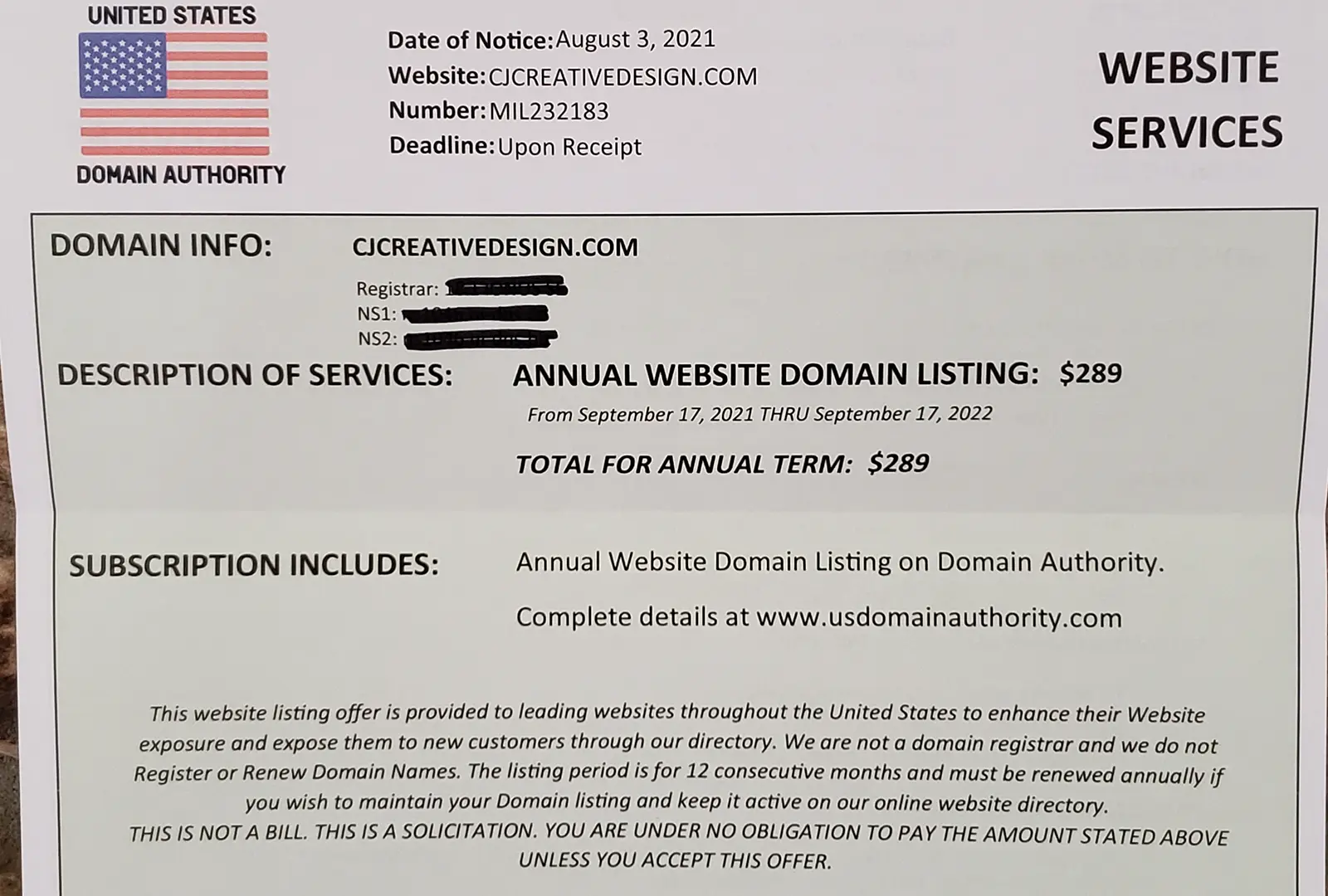 solicitation letter